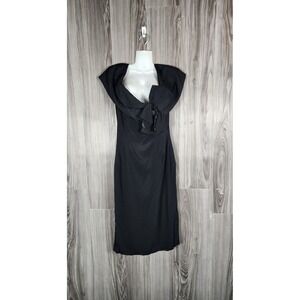 Phoenix Black Sleeveless Prom Semi-Formal Dress With Bow Detail Womens